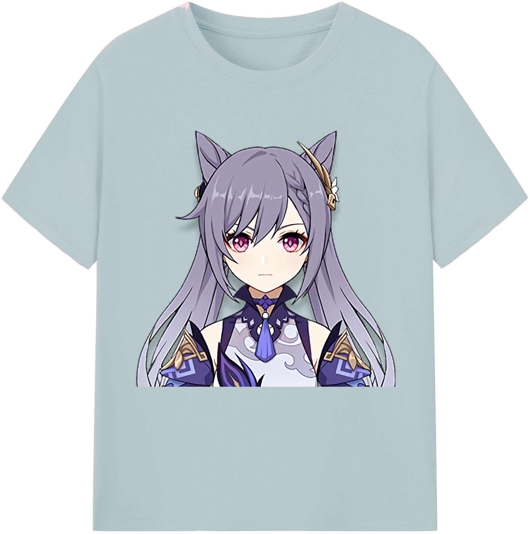 げんし神 刻晴 こくせい genshin Kokusei 綿100％半袖Tシャツ（フロントプリント）